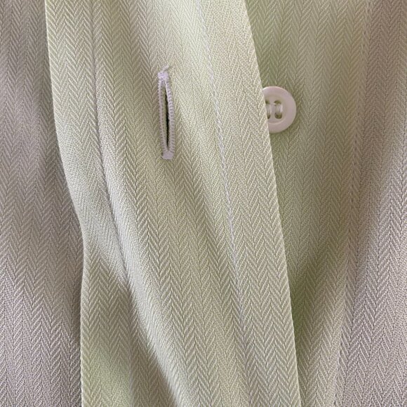 Piattelli Barney's New York Women's Green Herringbone Dress Shirt Size 42 L13 - Picture 3 of 4
